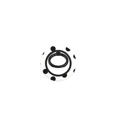 Black in White Polka Dots Ring Holder
