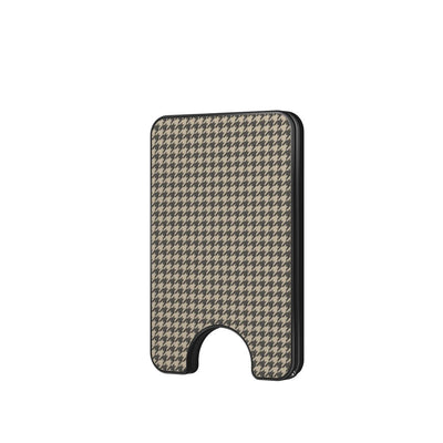 Sand Houndstooth Magnetic Wallet