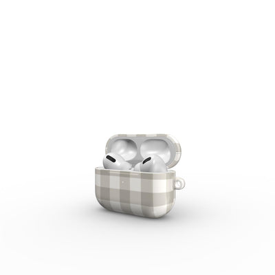 Stone Gingham Apple AirPods Tough Case