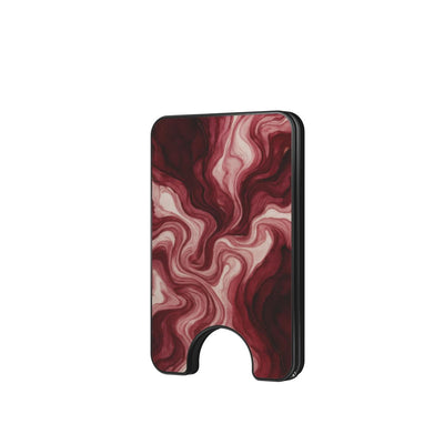 Maroon Burgundy Abstract Magnetic wallet