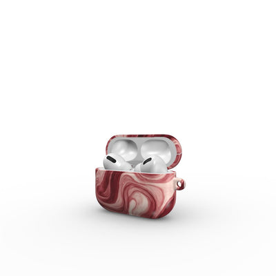 Maroon Burgundy Abstract Apple AirPods Tough Case