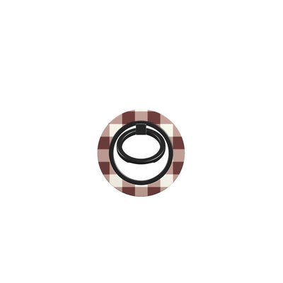 Cherry Mocha Gingham Ring Holder