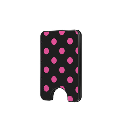 Pink in Black Polka Dots Magnetic Wallet