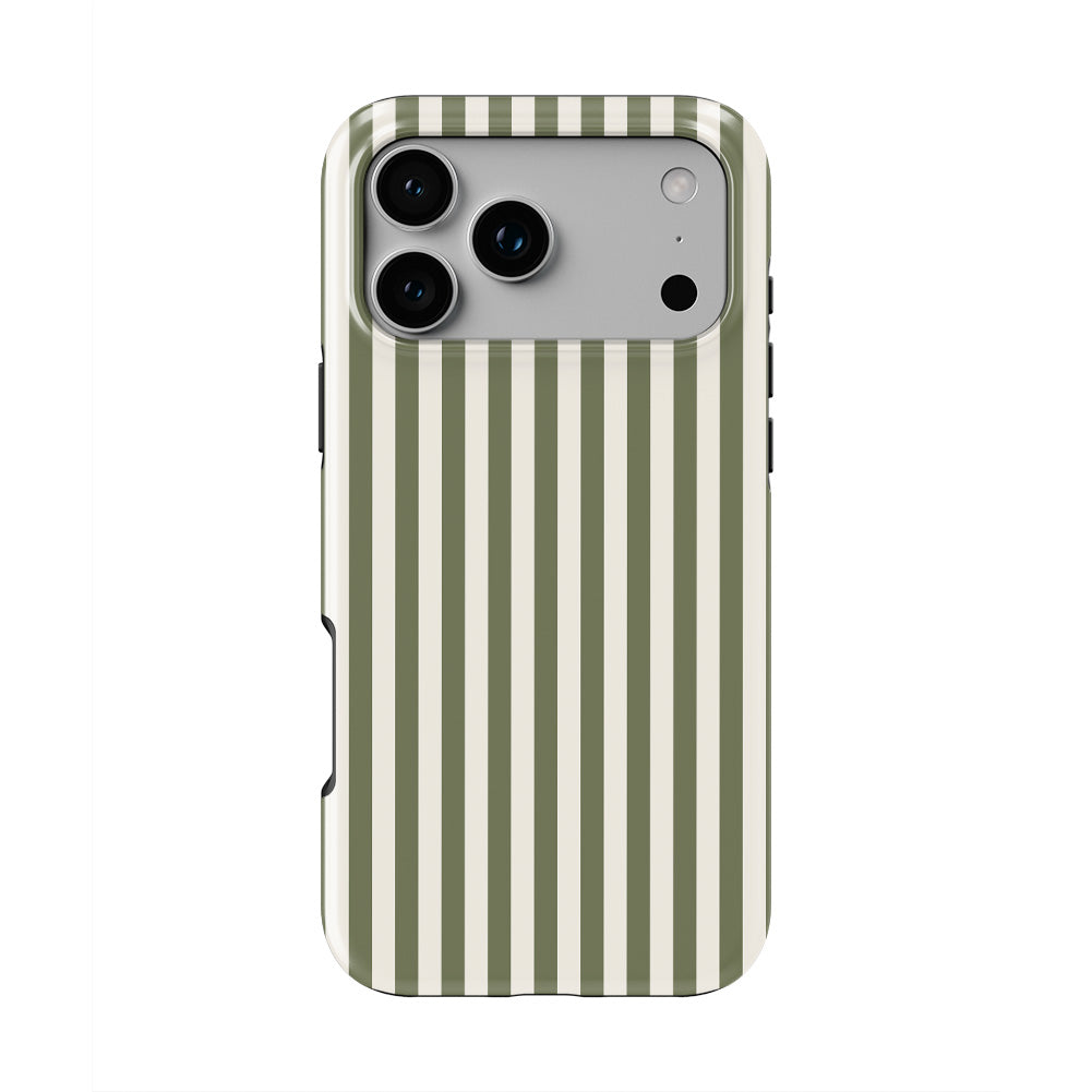 Olive Stripes Tough Phone Case