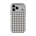 Charcoal Gingham Tough Phone Case