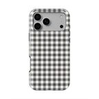Charcoal Gingham Tough Phone Case