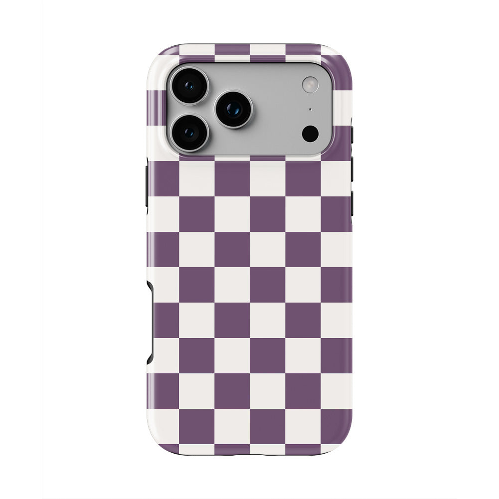 Plum Checkedboard Tough Phone Case