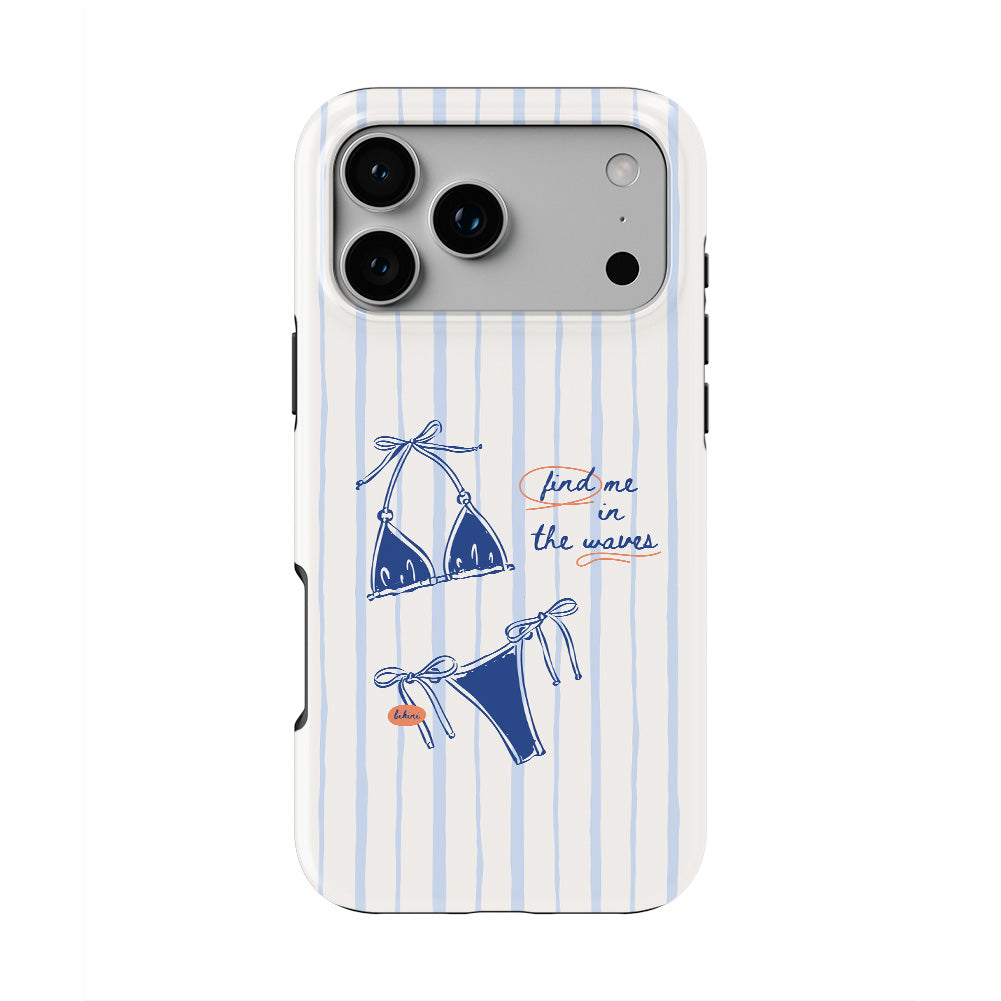 Blue bikini coastal Tough Phone Case