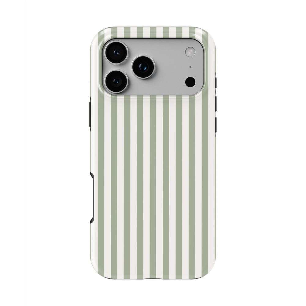 Sage Stripes Tough Phone Case