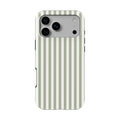 Sage Stripes Tough Phone Case