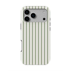 Sage Stripes Tough Phone Case