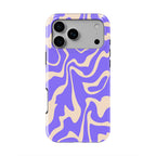 Purple Abstract Wave Tough Phone Case