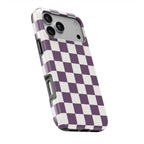 Plum Checkedboard Tough Phone Case