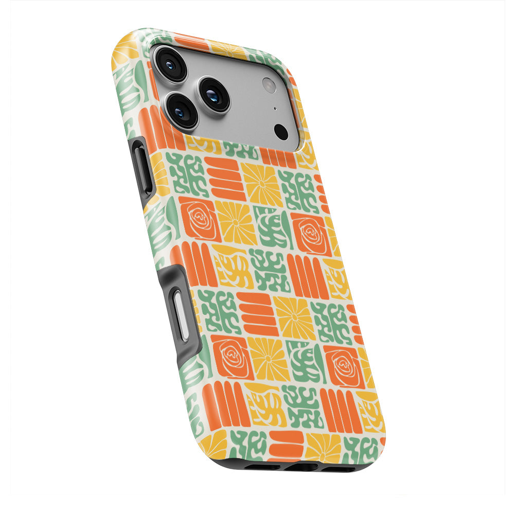 Tropical Abstract Tile Tough Phone Case