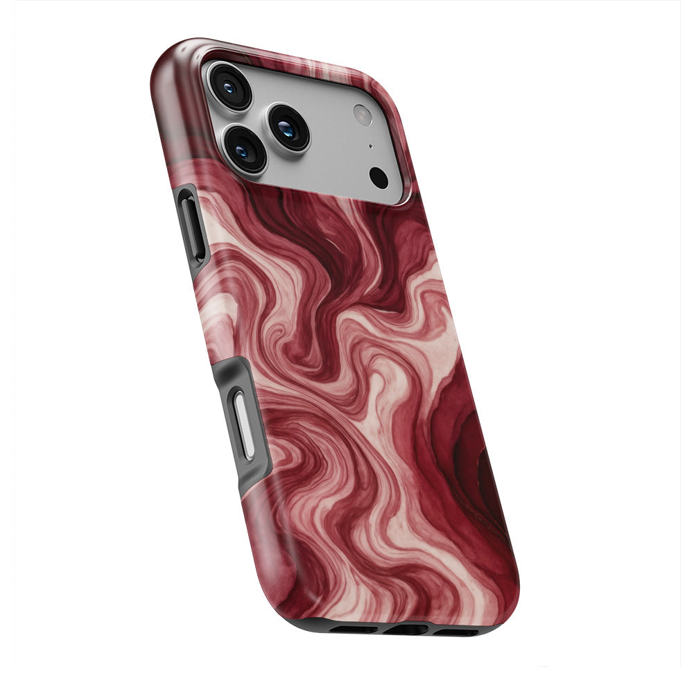 Maroon Burgundy Abstract MagSafe Tough Phone Case