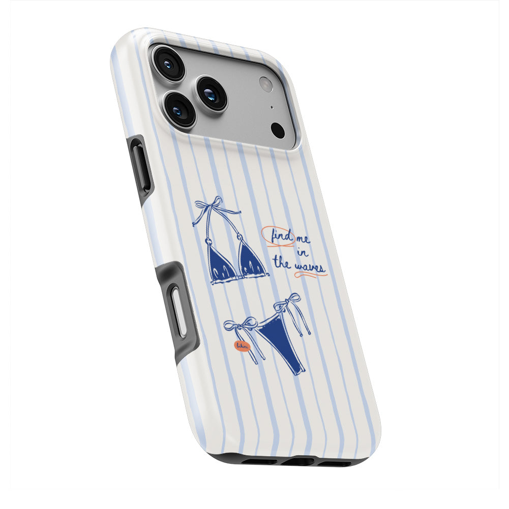 Blue bikini coastal Tough Phone Case