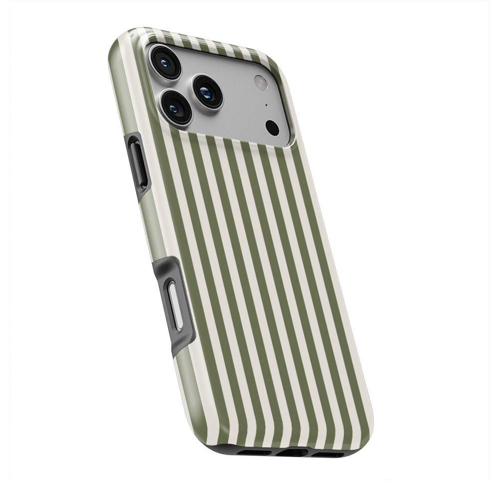 Olive Stripes Tough Phone Case