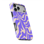 Purple Abstract Wave Tough Phone Case