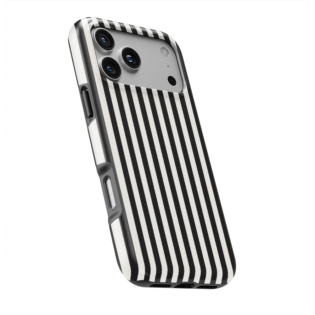 Black and White Stripes Tough Phone Case