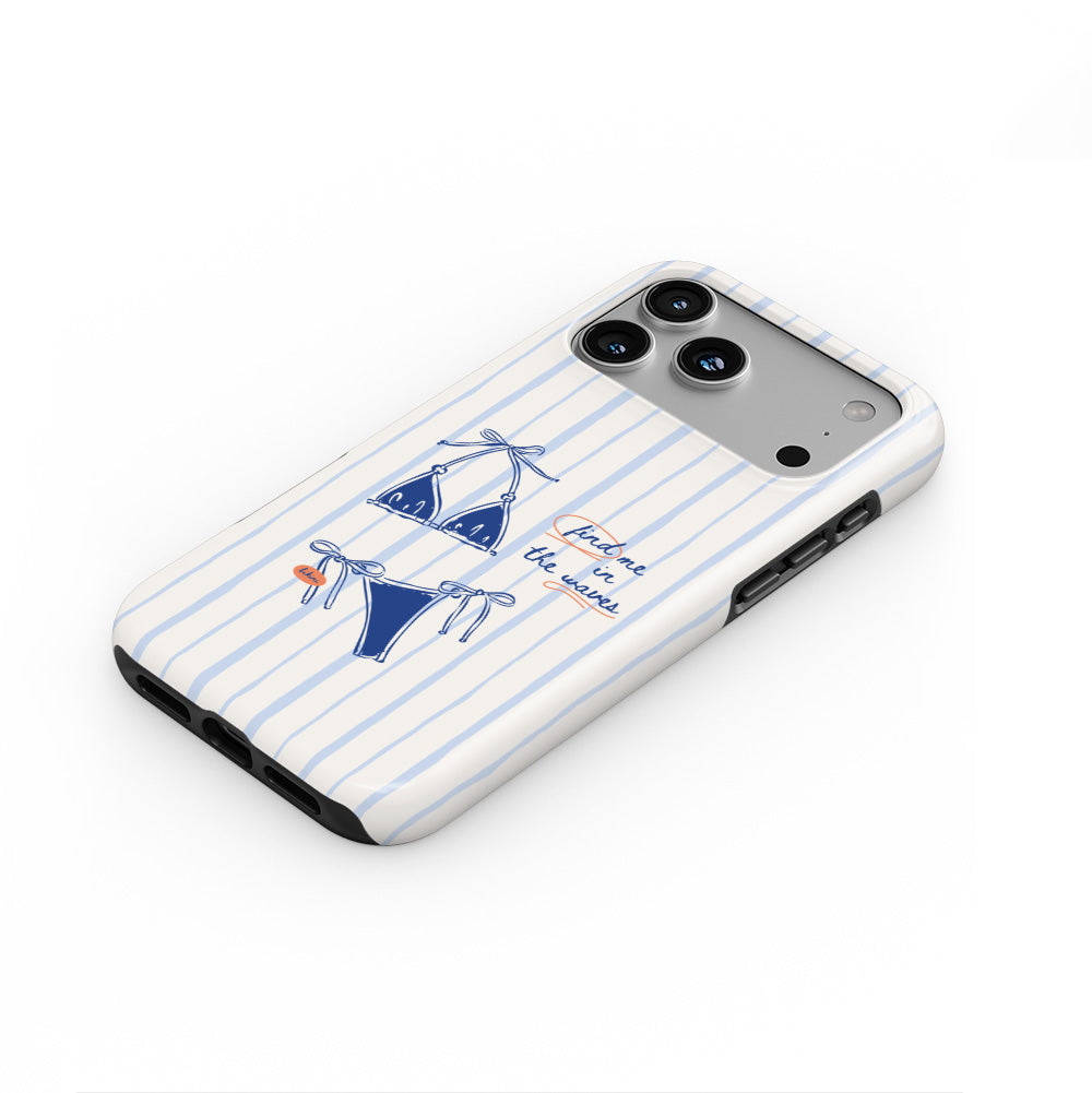 Blue bikini coastal Tough Phone Case