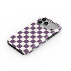 Plum Checkedboard Tough Phone Case