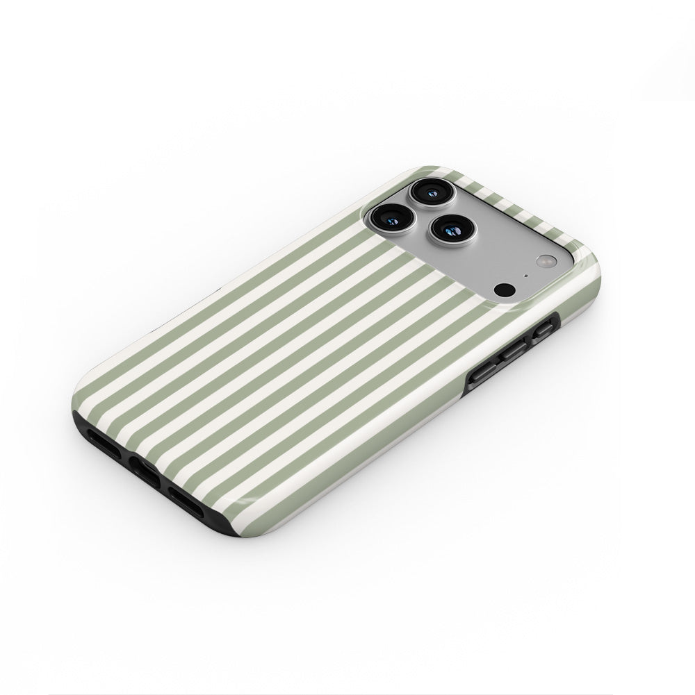 Sage Stripes Tough Phone Case