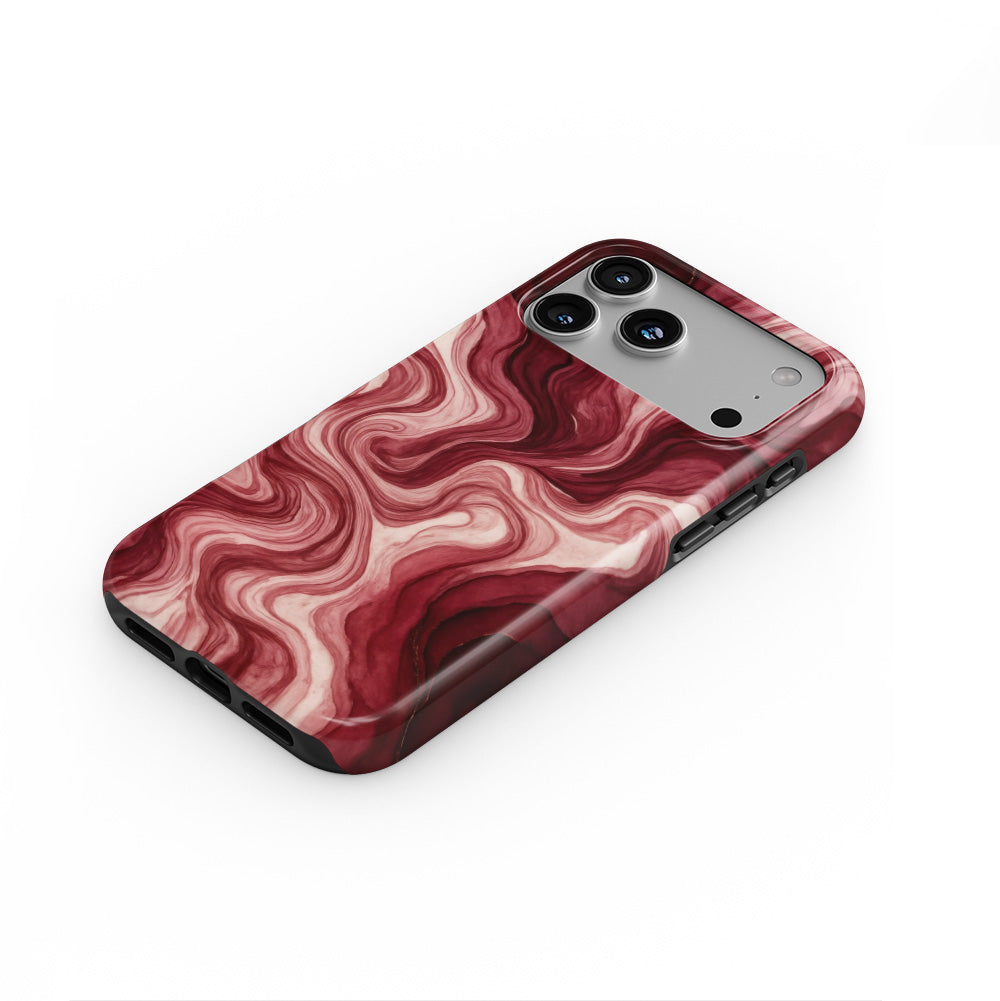 Maroon Burgundy Abstract MagSafe Tough Phone Case