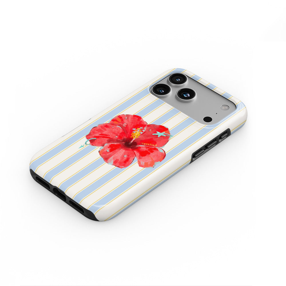 Sky Hibiscus Coastal Tough Phone Case