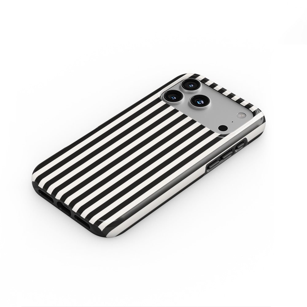Black and White Stripes Tough Phone Case