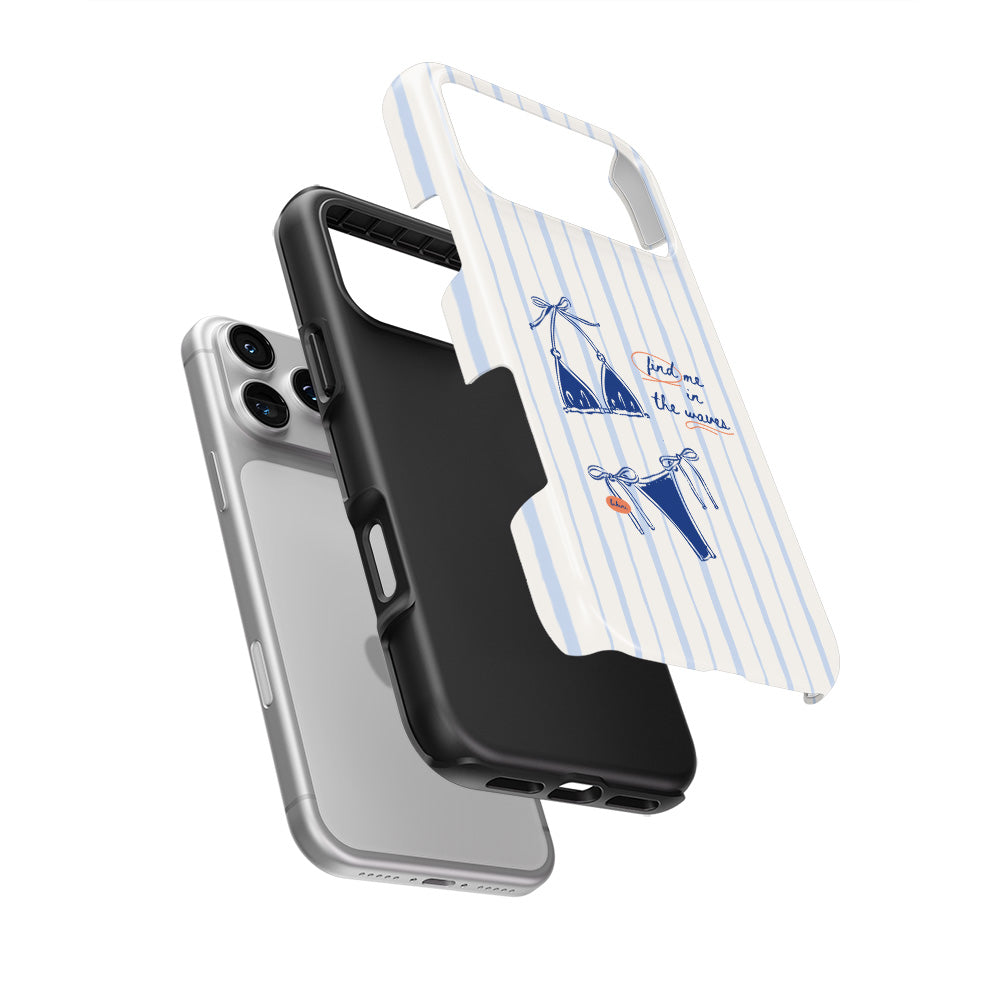 Blue bikini coastal Tough Phone Case