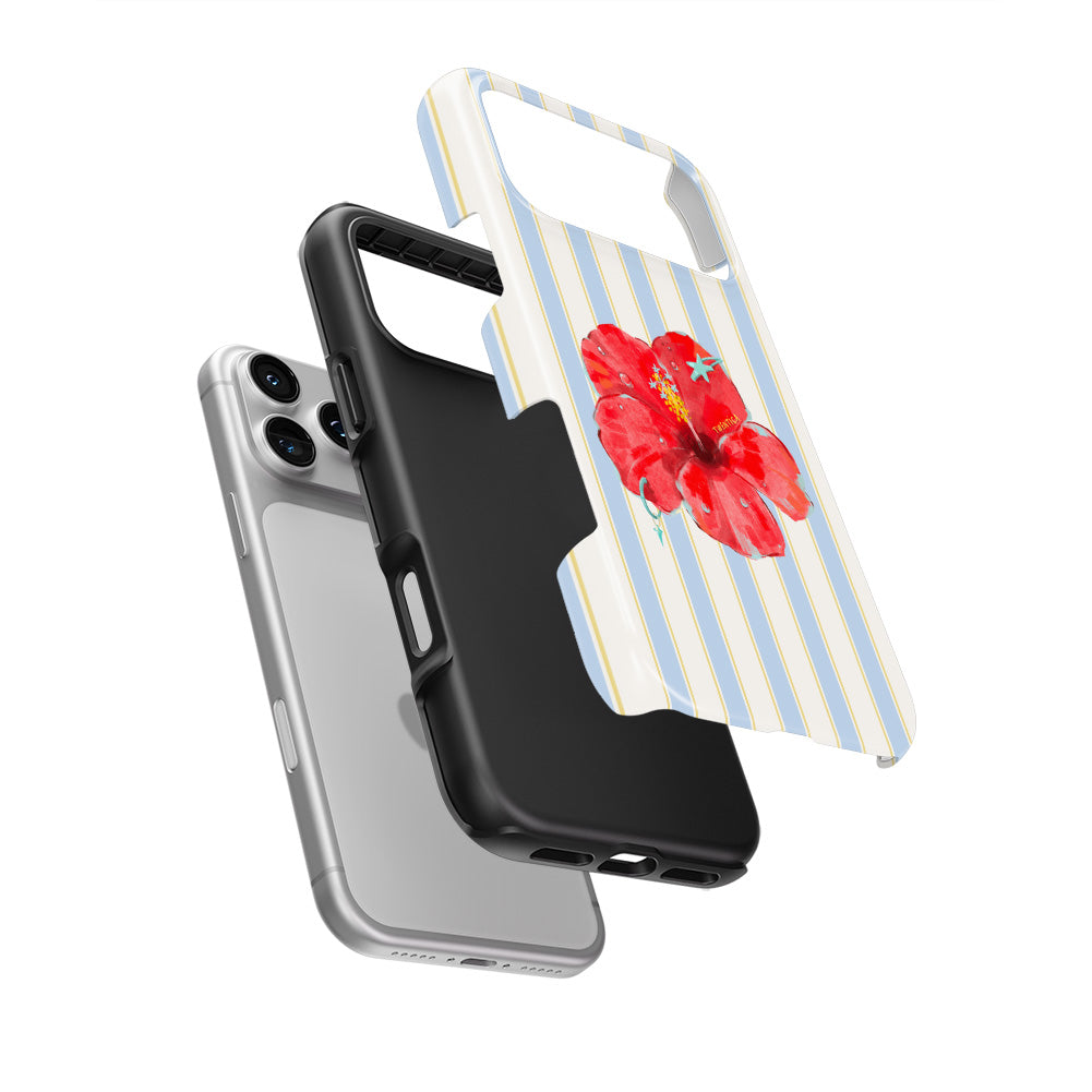 Sky Hibiscus Coastal Tough Phone Case