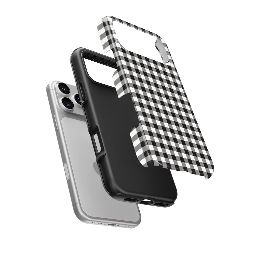 Blank and White Gingham Tough Phone Case