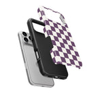 Plum Checkedboard Tough Phone Case