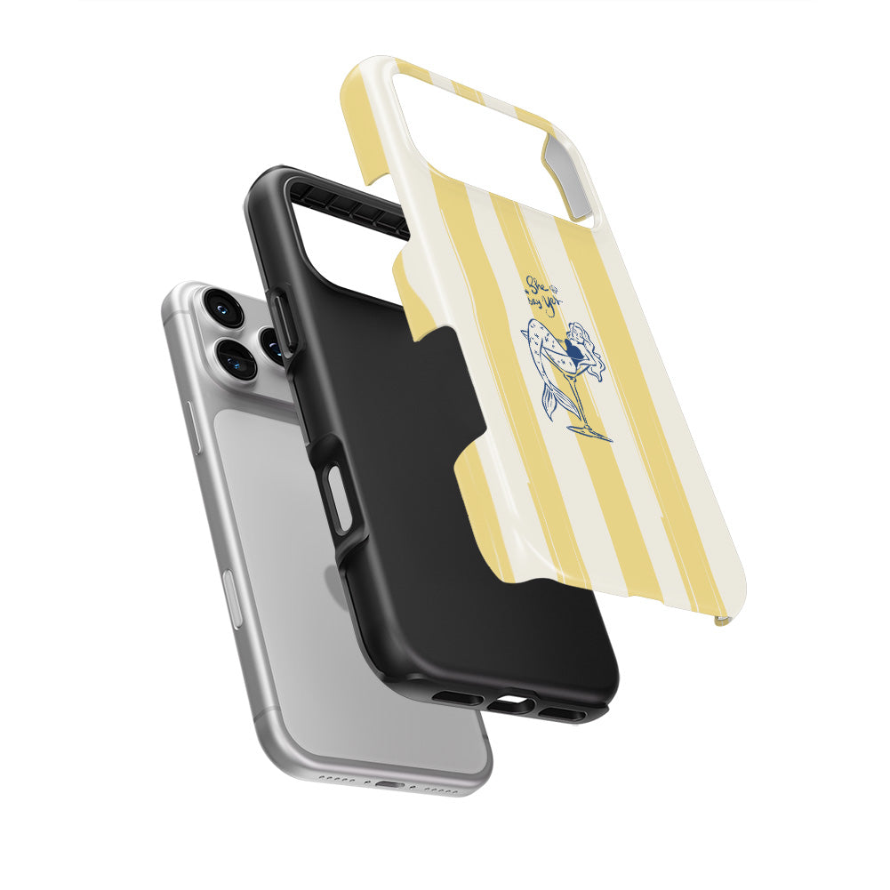 Butter mermaid coastal Tough Phone Case