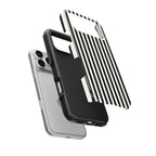 Black and White Stripes Tough Phone Case