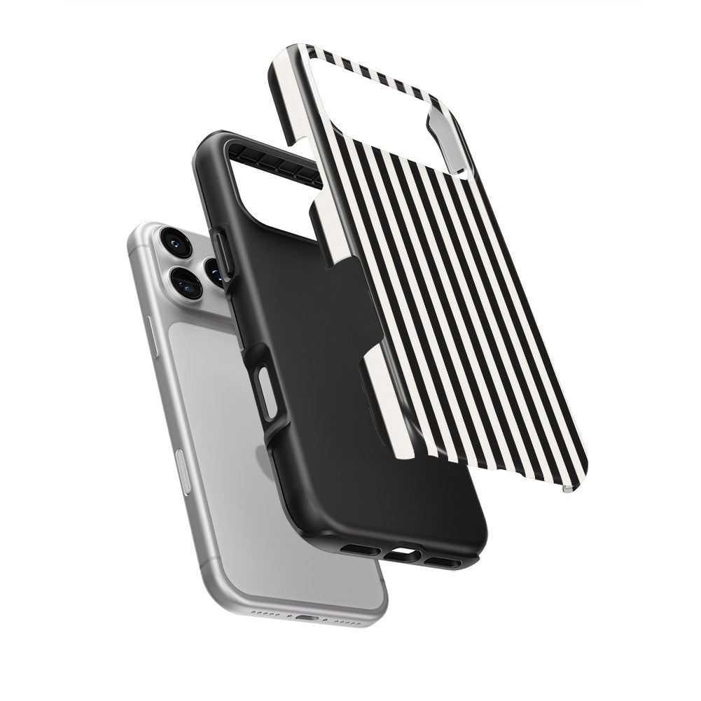Black and White Stripes Tough Phone Case