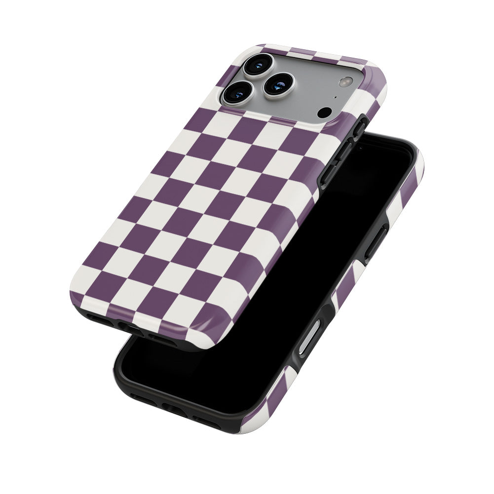 Plum Checkedboard Tough Phone Case