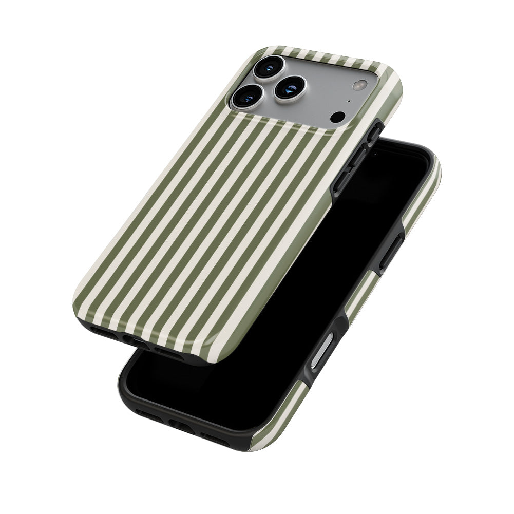 Olive Stripes Tough Phone Case