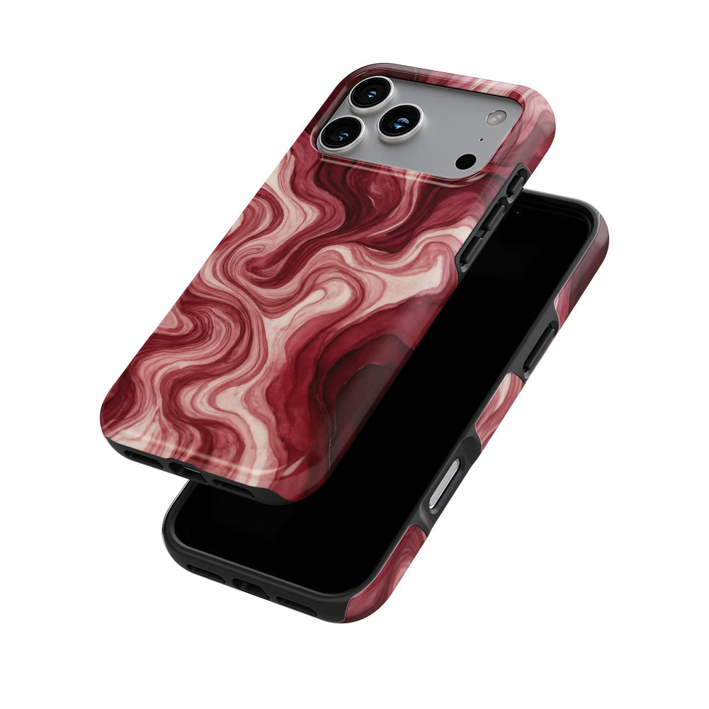 Maroon Burgundy Abstract MagSafe Tough Phone Case