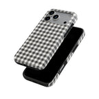 Charcoal Gingham Tough Phone Case