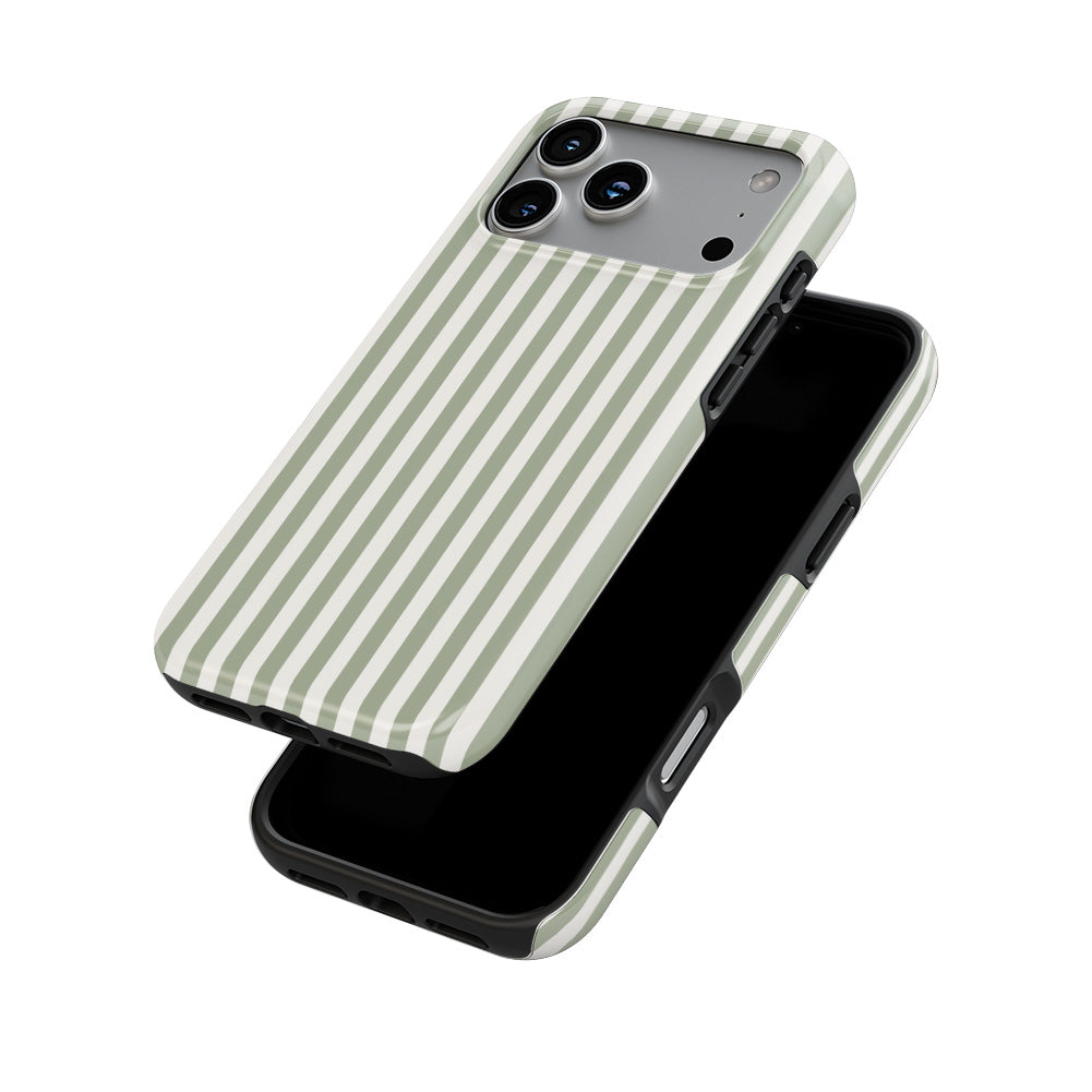 Sage Stripes Tough Phone Case