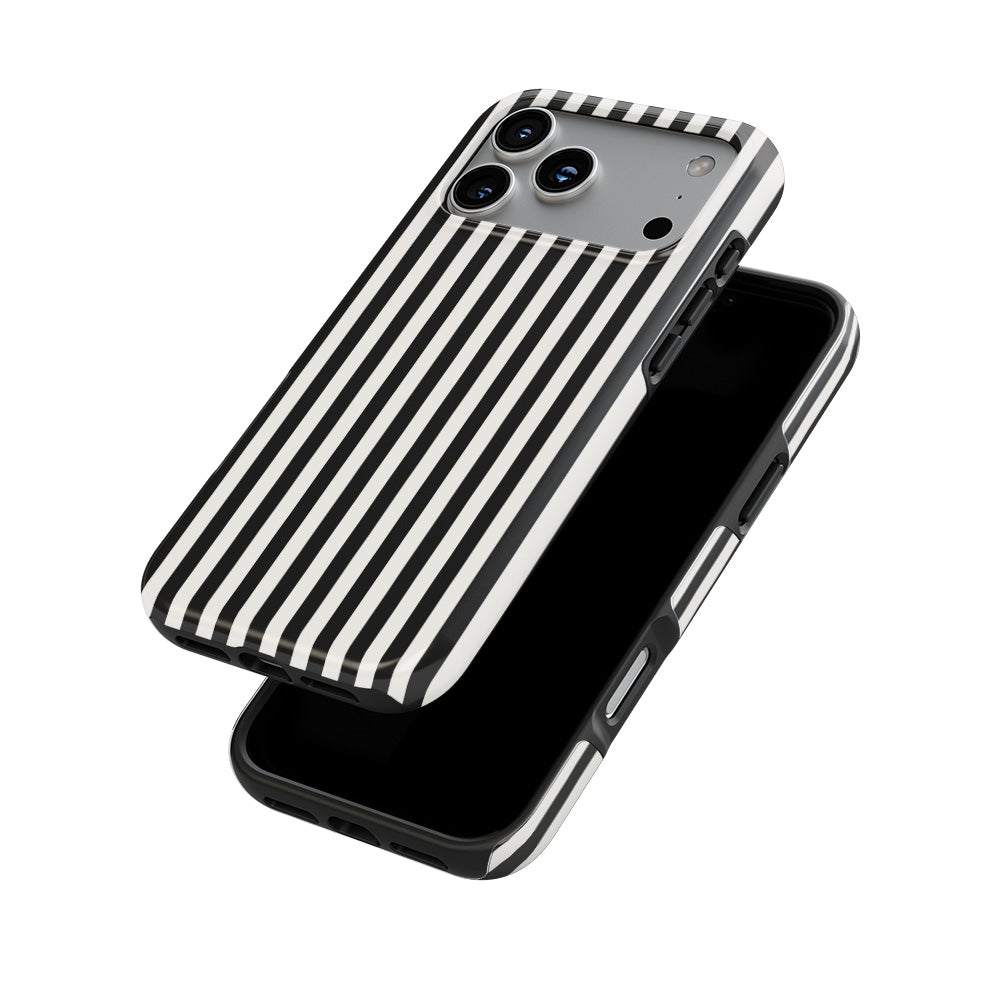 Black and White Stripes Tough Phone Case