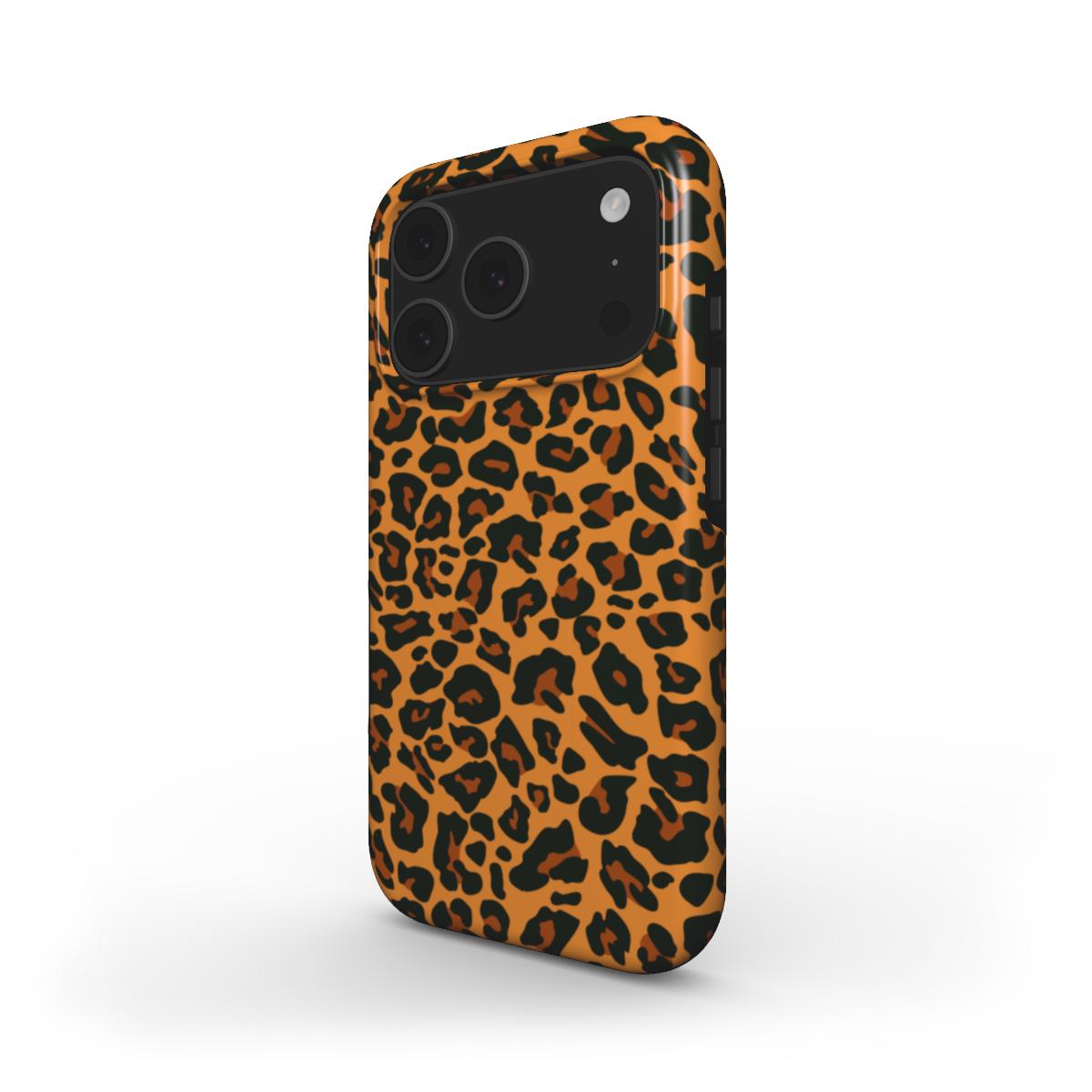 Orange Leopard MagSafe Tough Phone Case