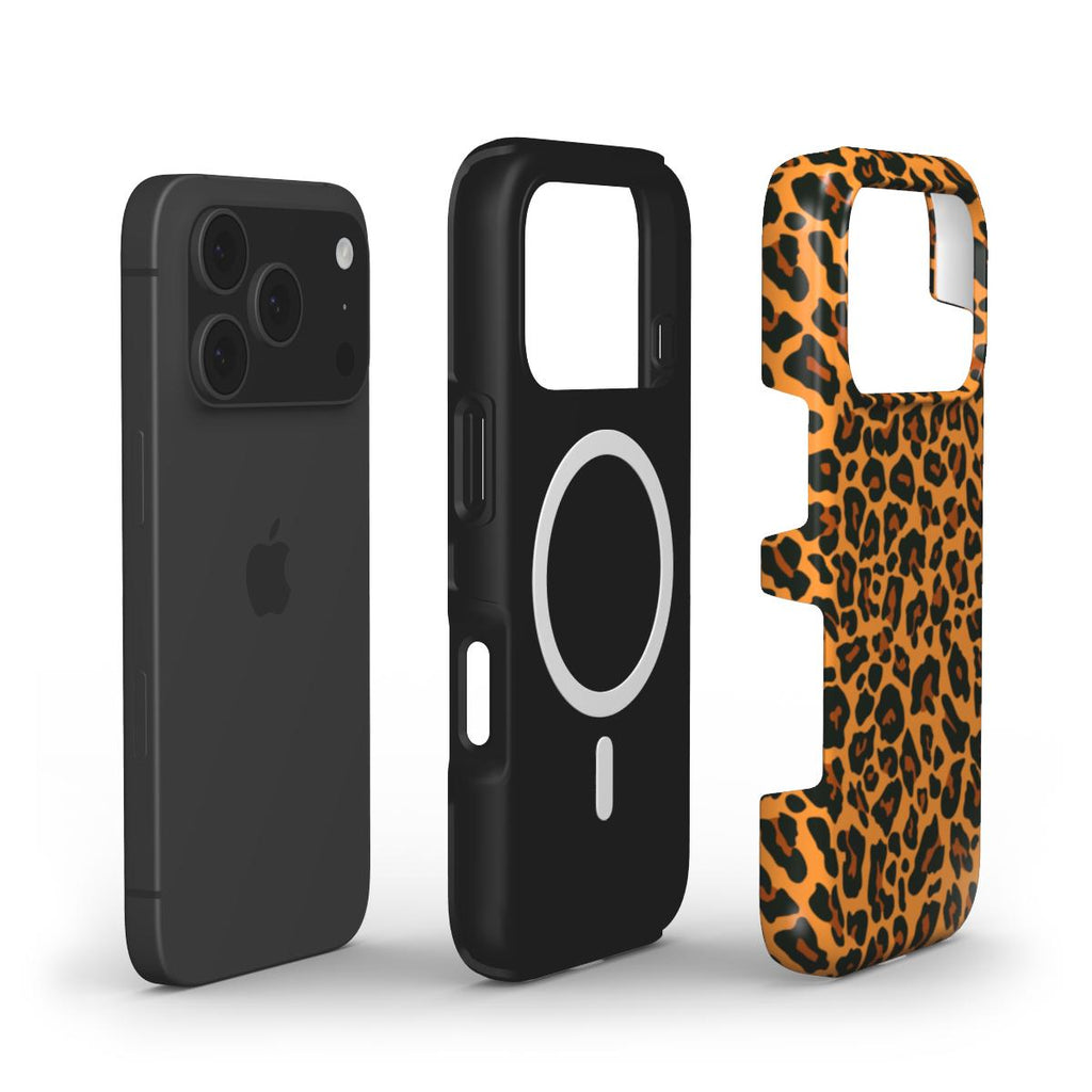 Orange Leopard MagSafe Tough Phone Case