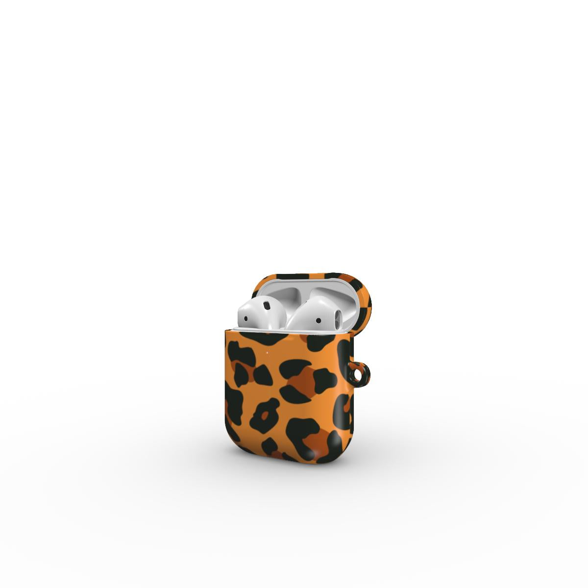 Orange Leopad Apple AirPods Tough Case