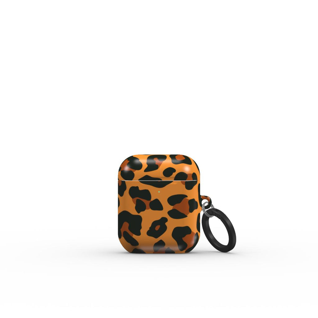 Orange Leopad Apple AirPods Tough Case