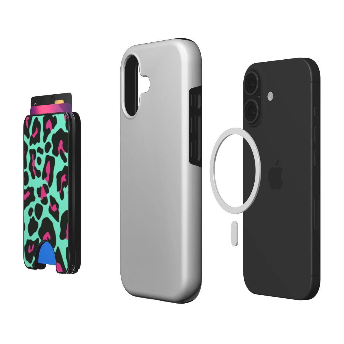 Cyan LeoPard Magnetic wallet