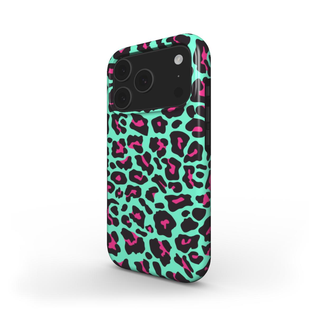 Cyan Leopard Tough Phone Case