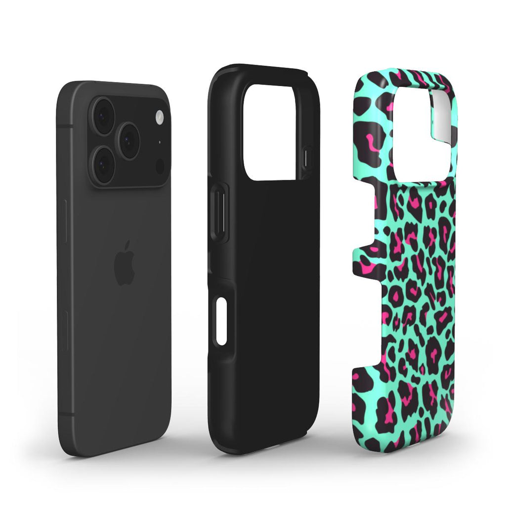 Cyan Leopard Tough Phone Case