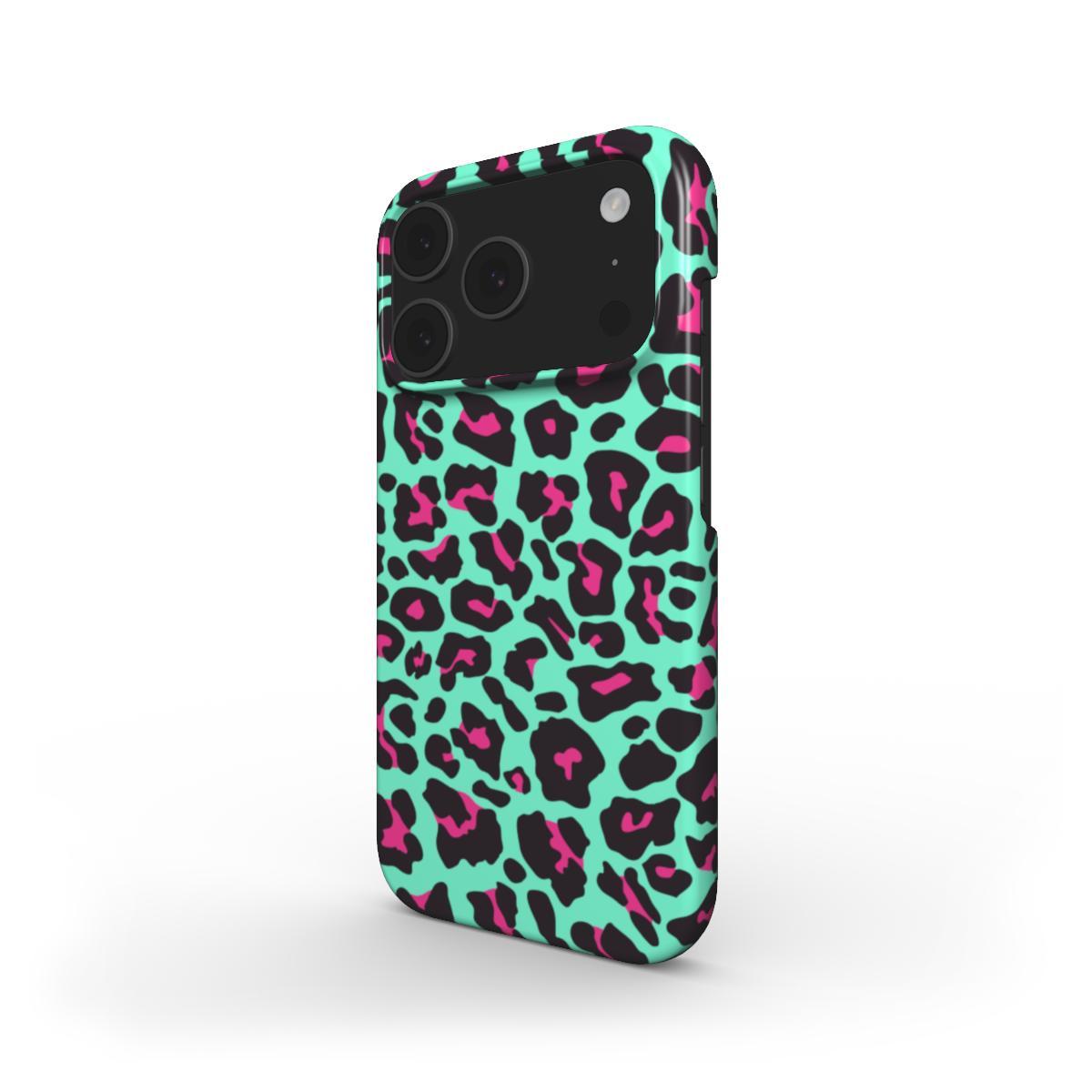 Cyan Leopard Snap Phone Case